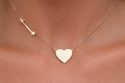 Gold Heart & Arrow Necklace
