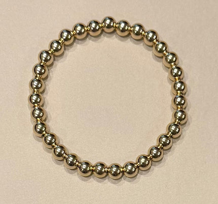 The Gold Filled  6mm Beaded Bracelet