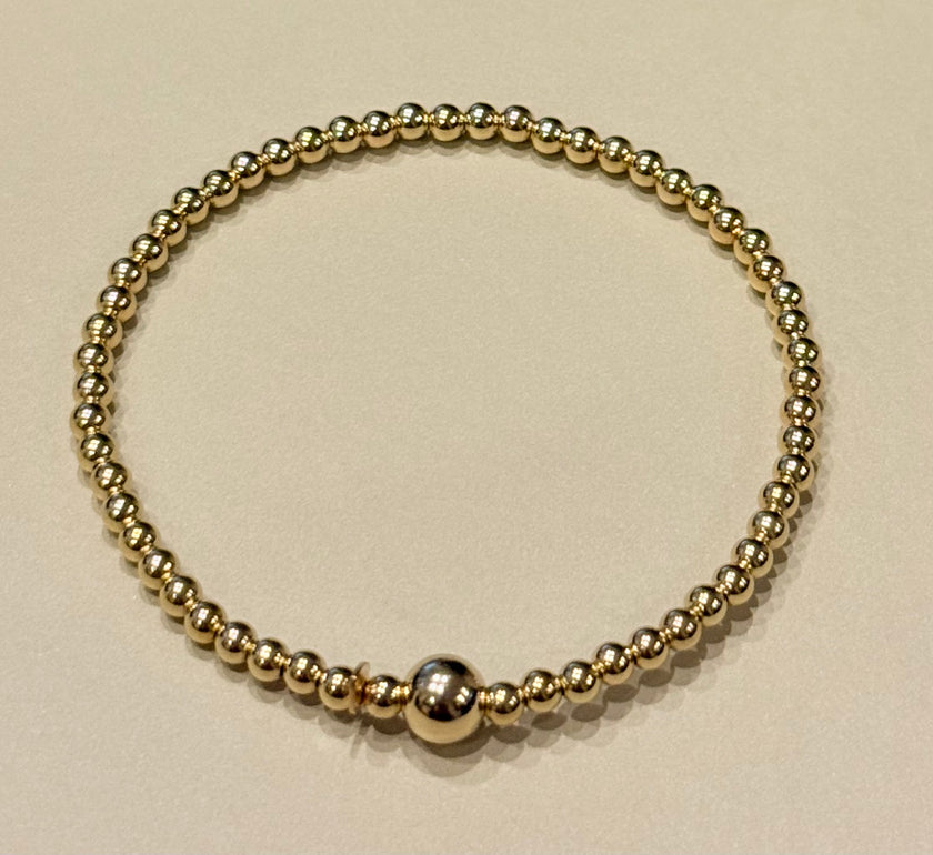 The Gold Filled 4mm Beaded Bracelet