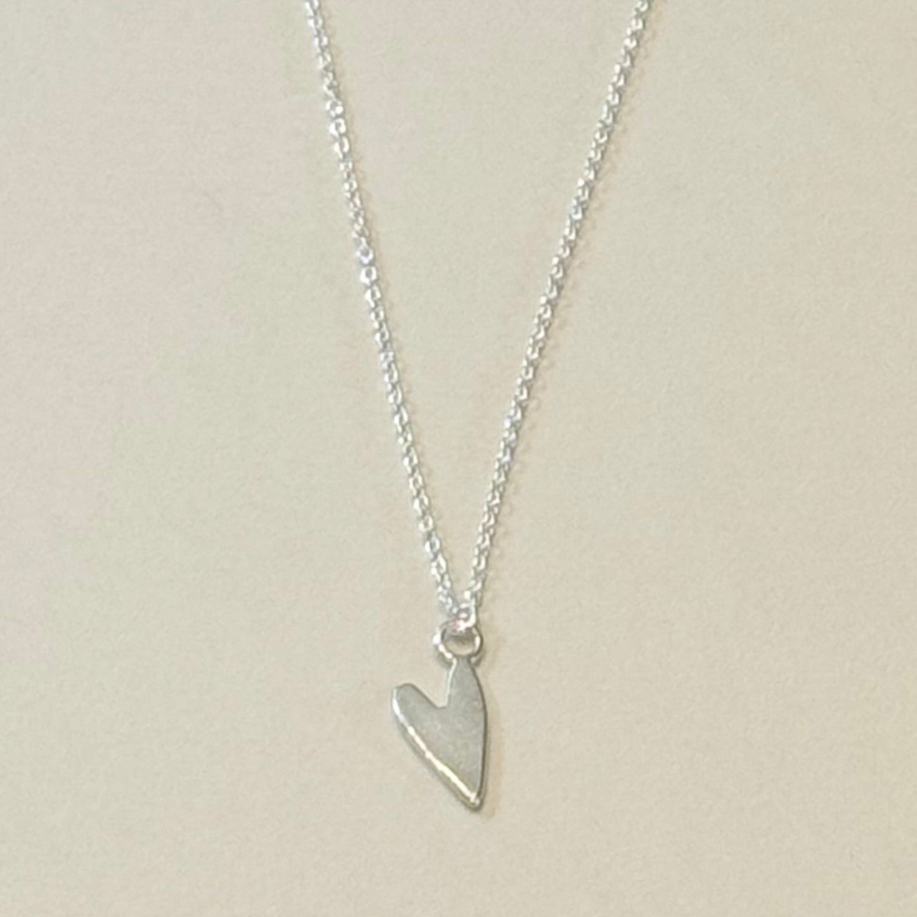 Dainty  Silver Heart Necklace