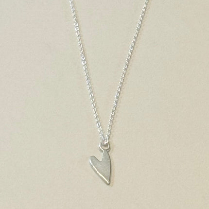 Dainty  Silver Heart Necklace