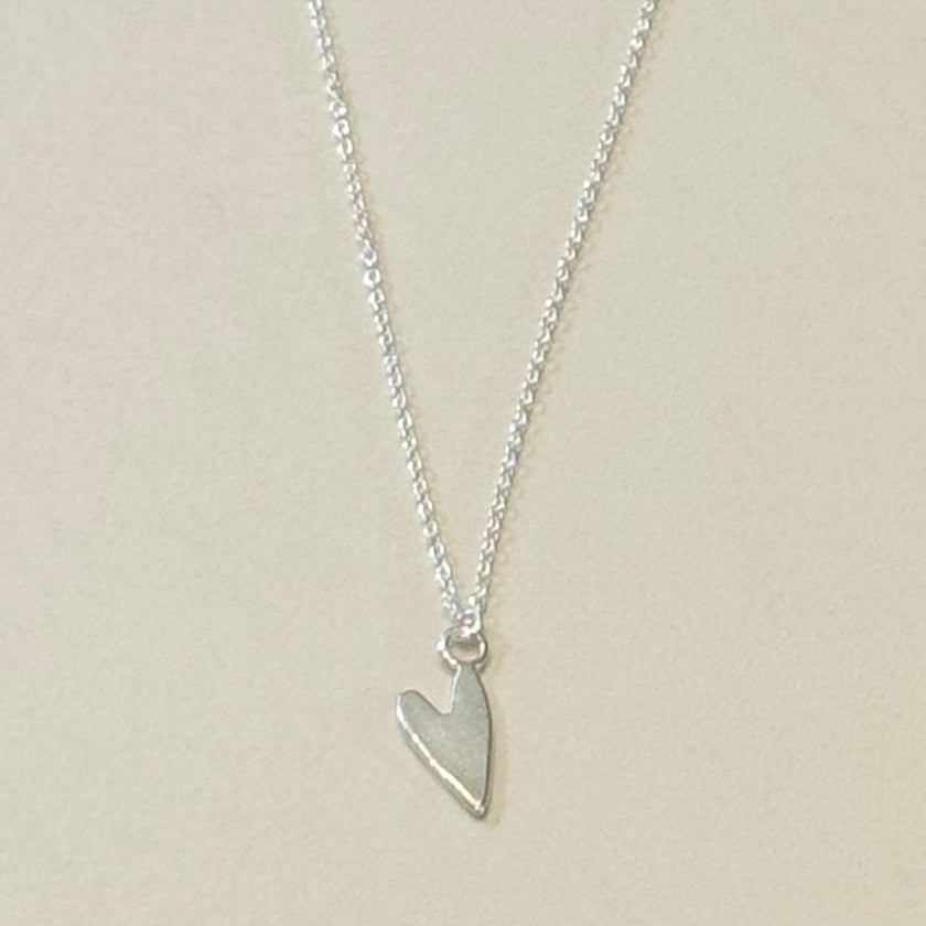 Dainty  Silver Heart Necklace