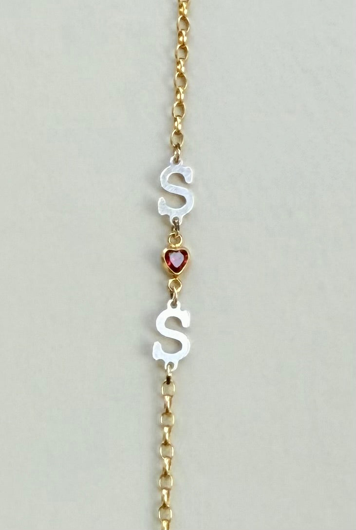 Gold Love In Letter Bracelet