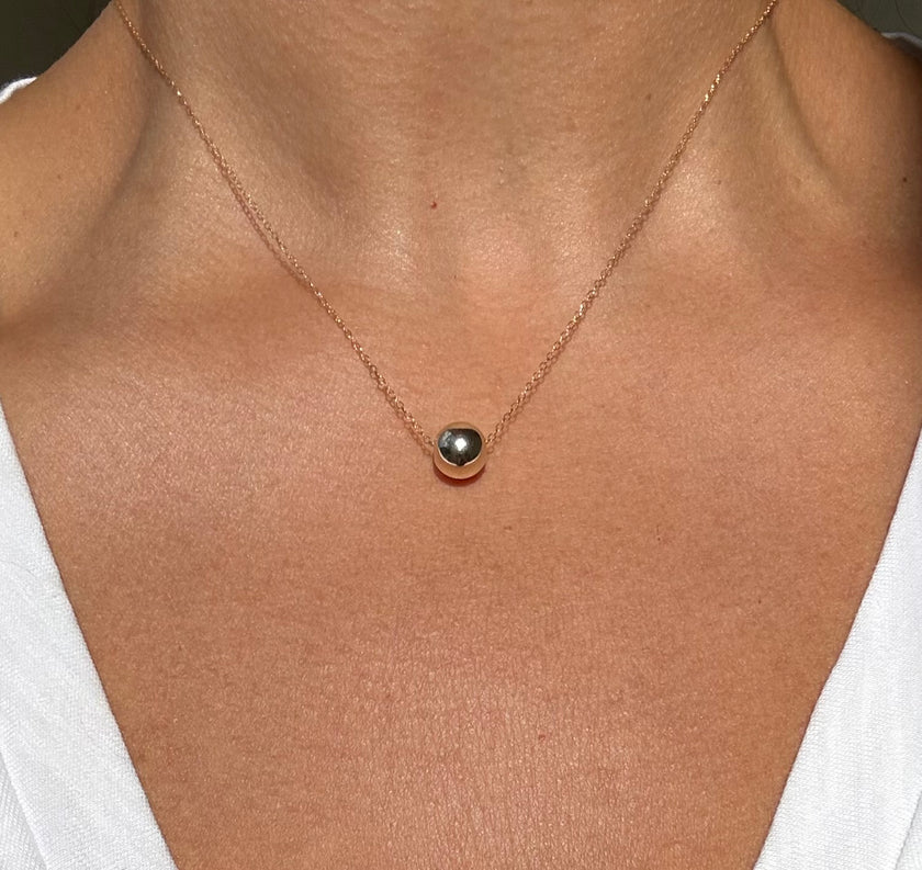 Gold Filled 8mm Bead Necklace