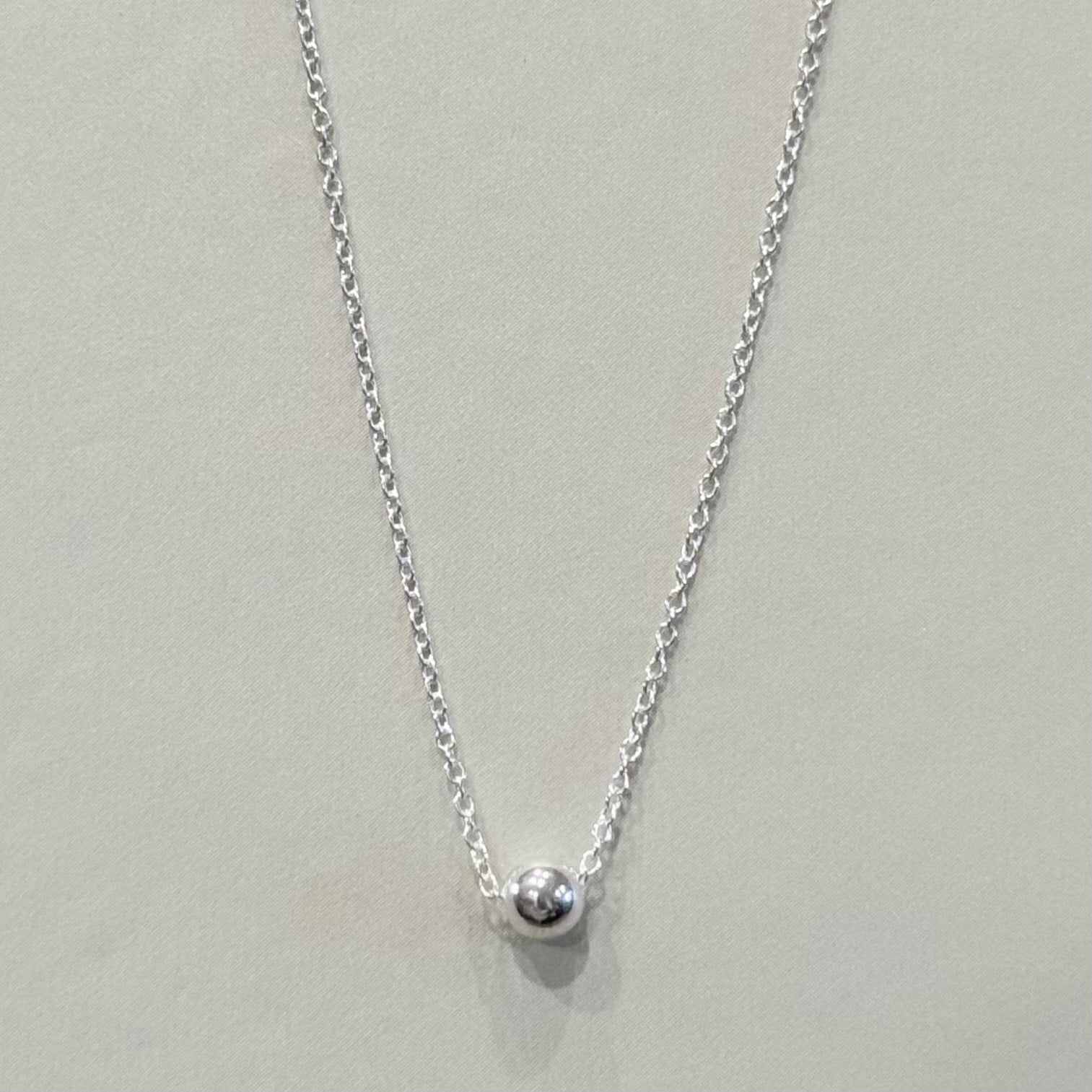 Sterling Silver 4mm Bead Necklace