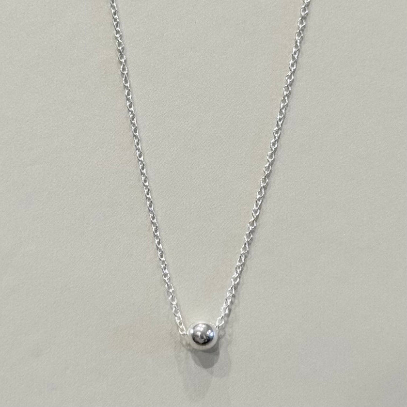 Sterling Silver 4mm Bead Necklace