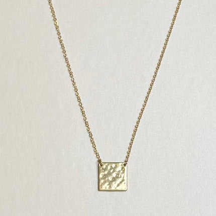 The Hammered Square Necklace