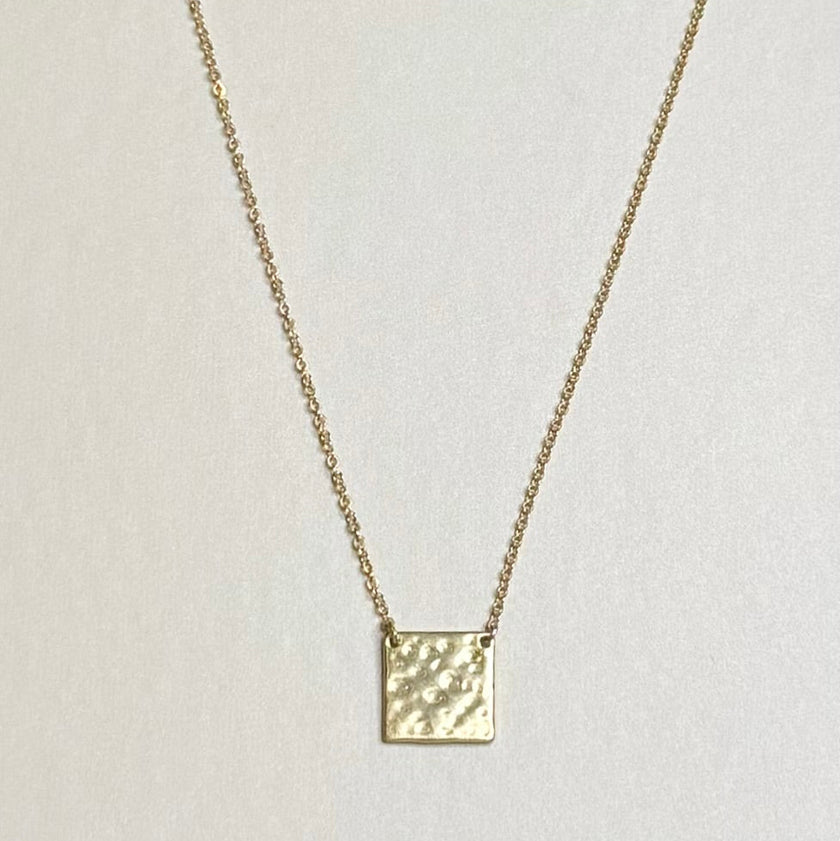 The Hammered Square Necklace