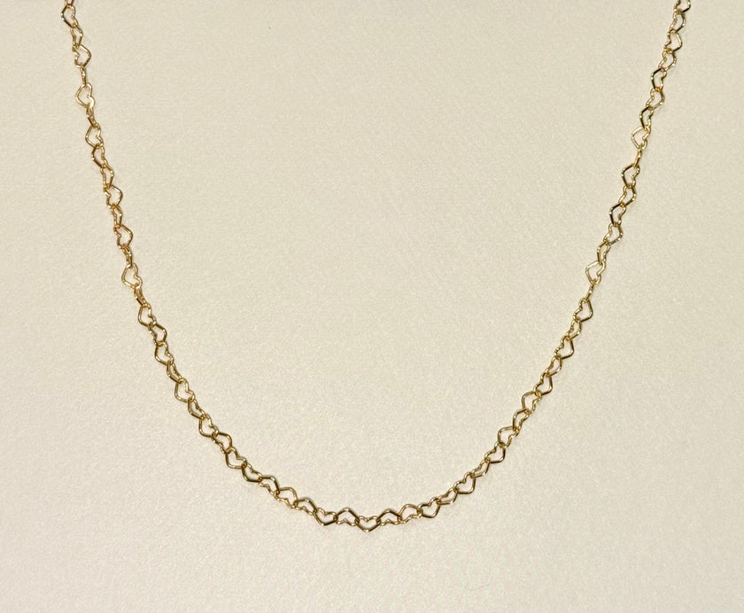 The Endless Gold Heart Chain