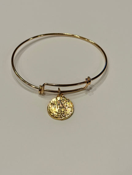 Gold Saint Michael The Archangel Wire Bracelet
