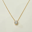 Gold Floating Solitaire Necklace
