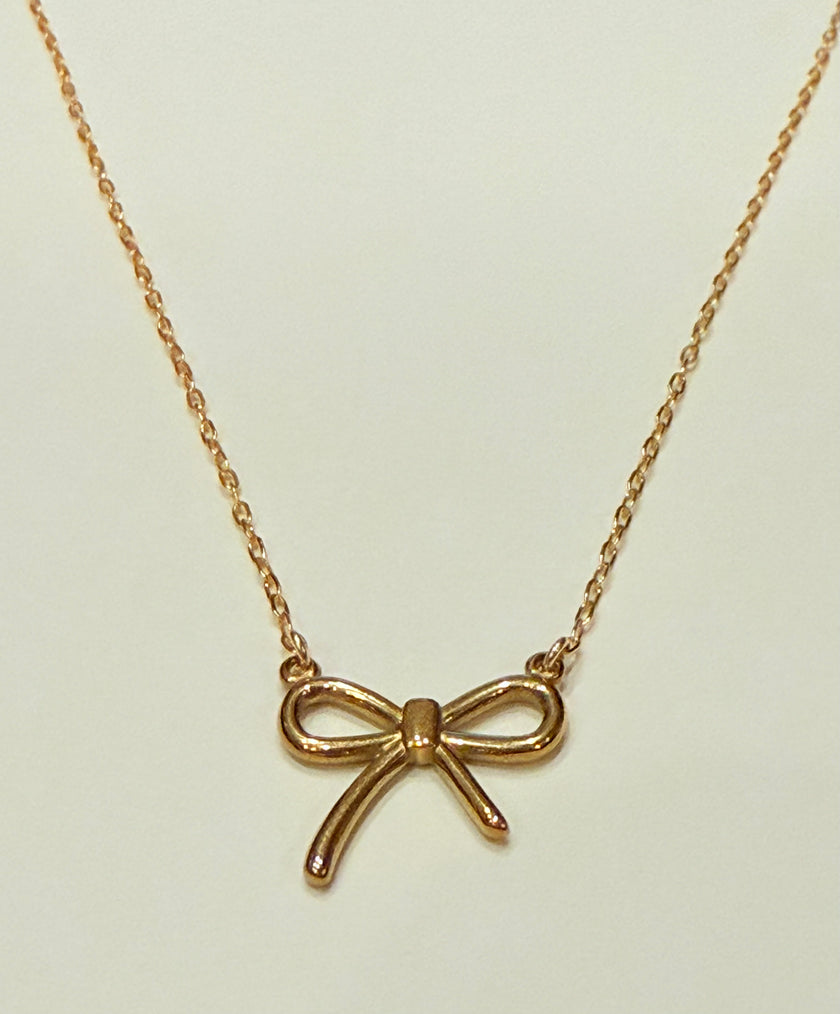 Golden Bow Necklace