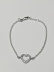 Silver Open Heart Bracelet