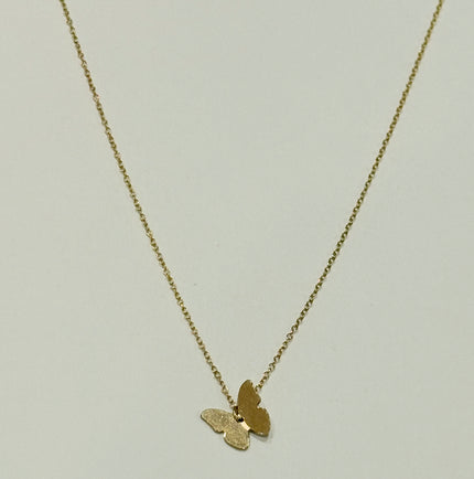 Gold Dainty Floating Butterfly Necklace
