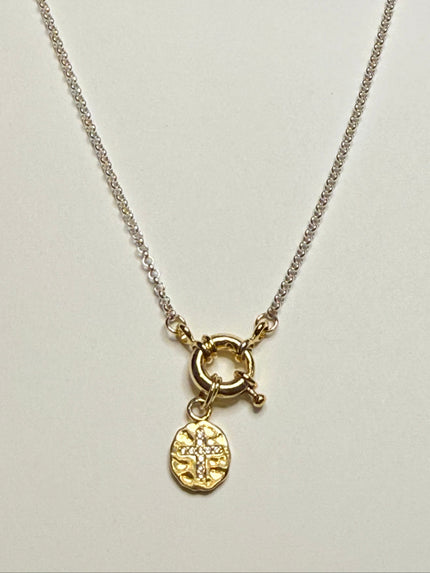 The Gold Silver Cross Necklace