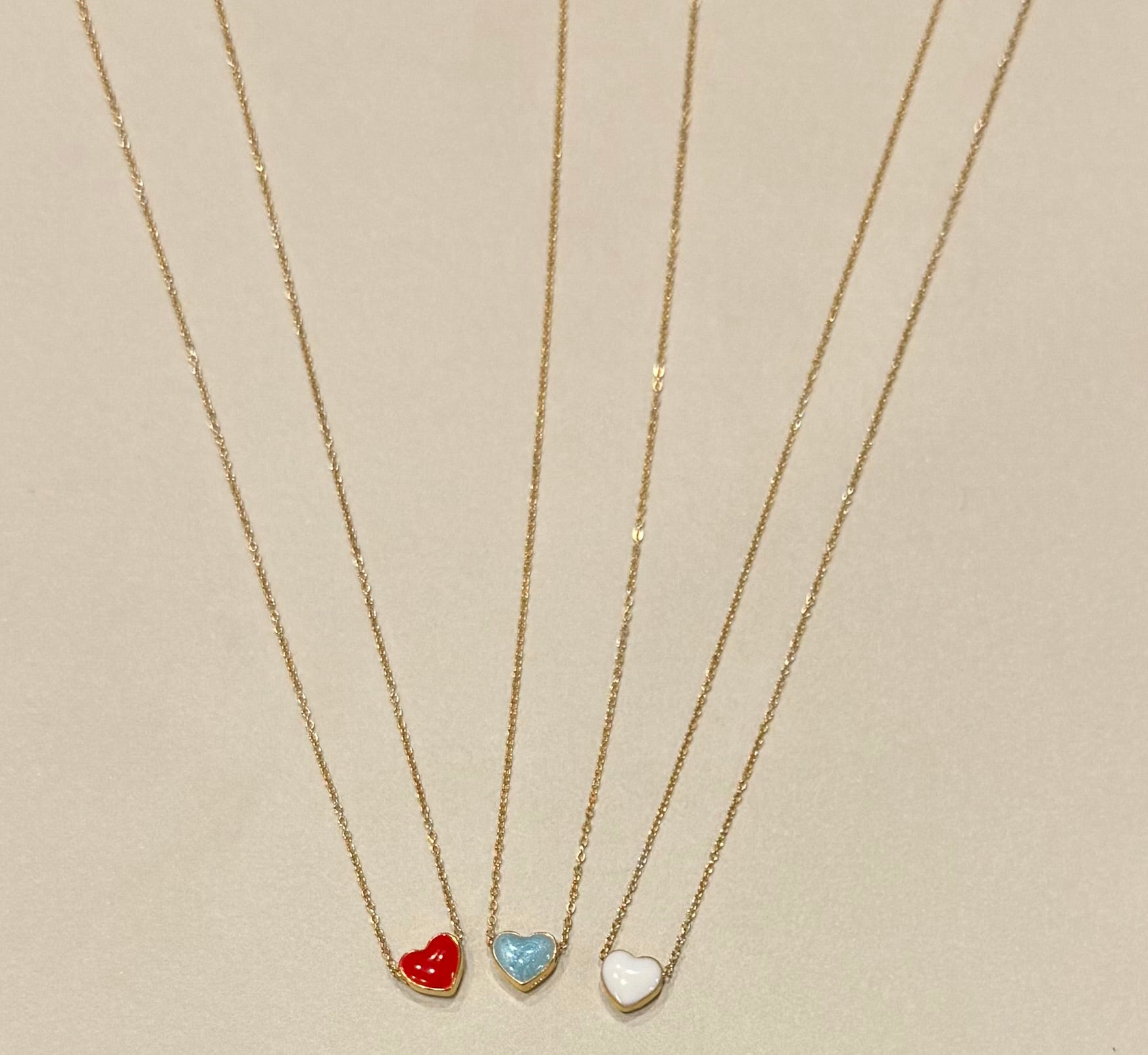 Enamel Heart Necklace
