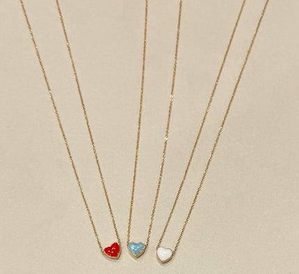 Enamel Heart Necklace