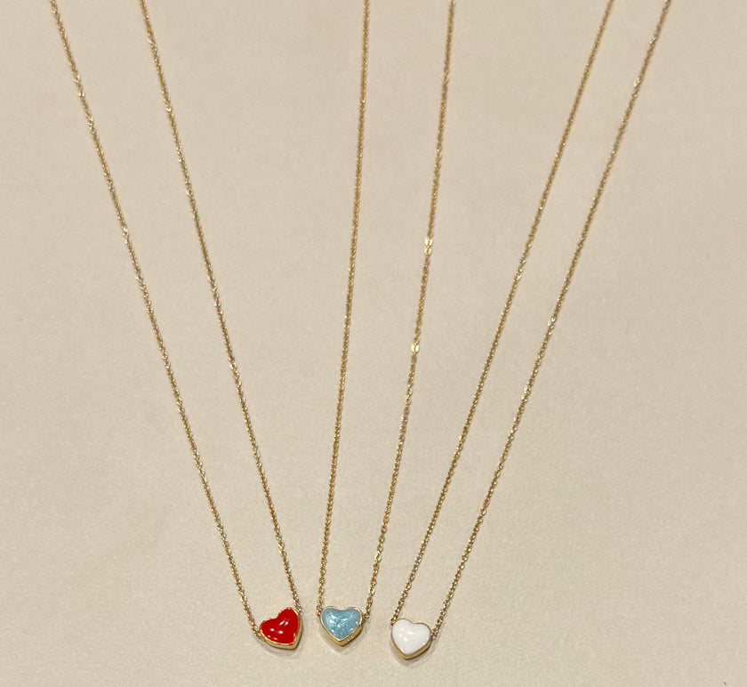 Enamel Heart Necklace