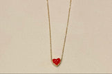 Enamel Heart Necklace