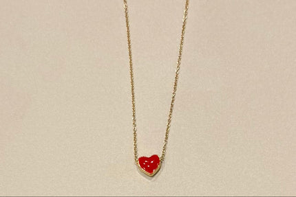 Enamel Heart Necklace