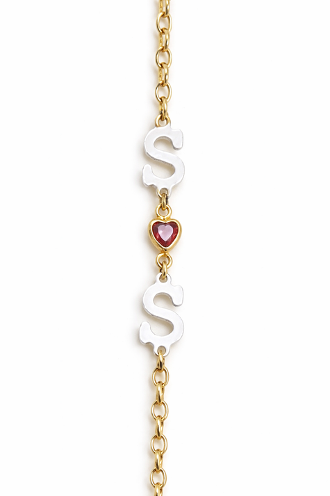 Gold Love In Letter Bracelet