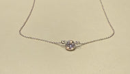 Sterling Silver Solitaire Necklace