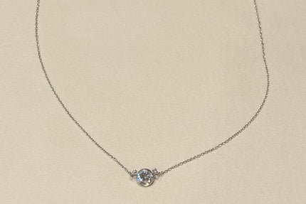 Sterling Silver Solitaire Necklace