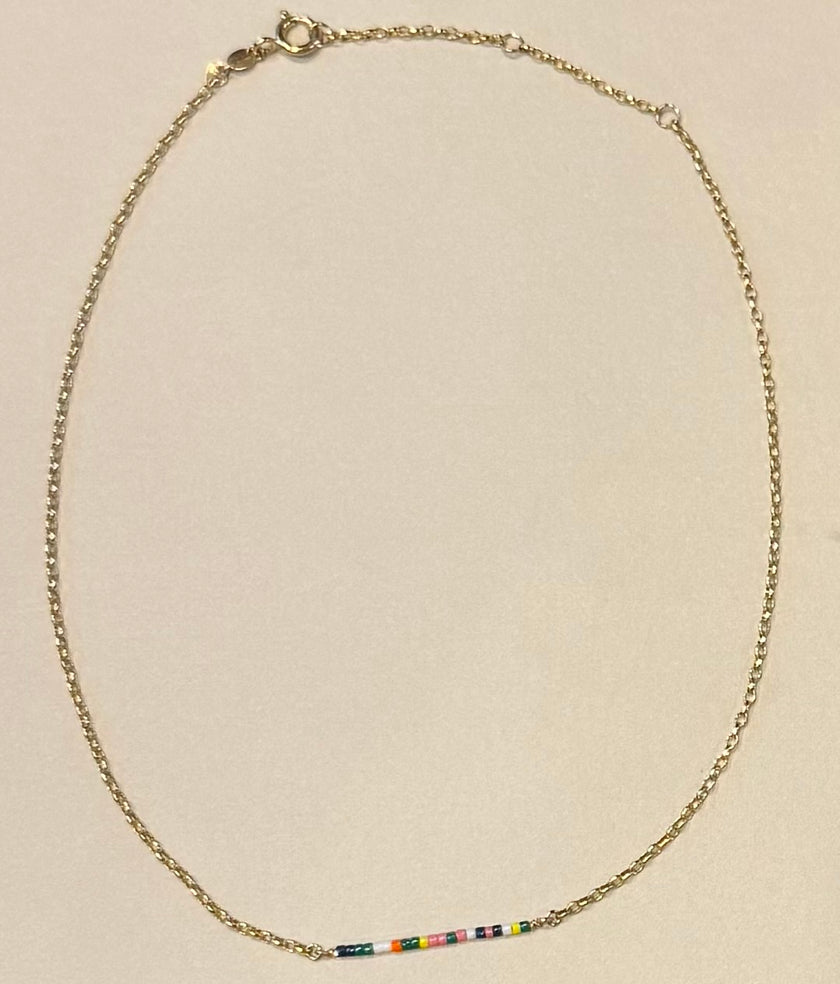 Summer Time Color Beaded Necklace