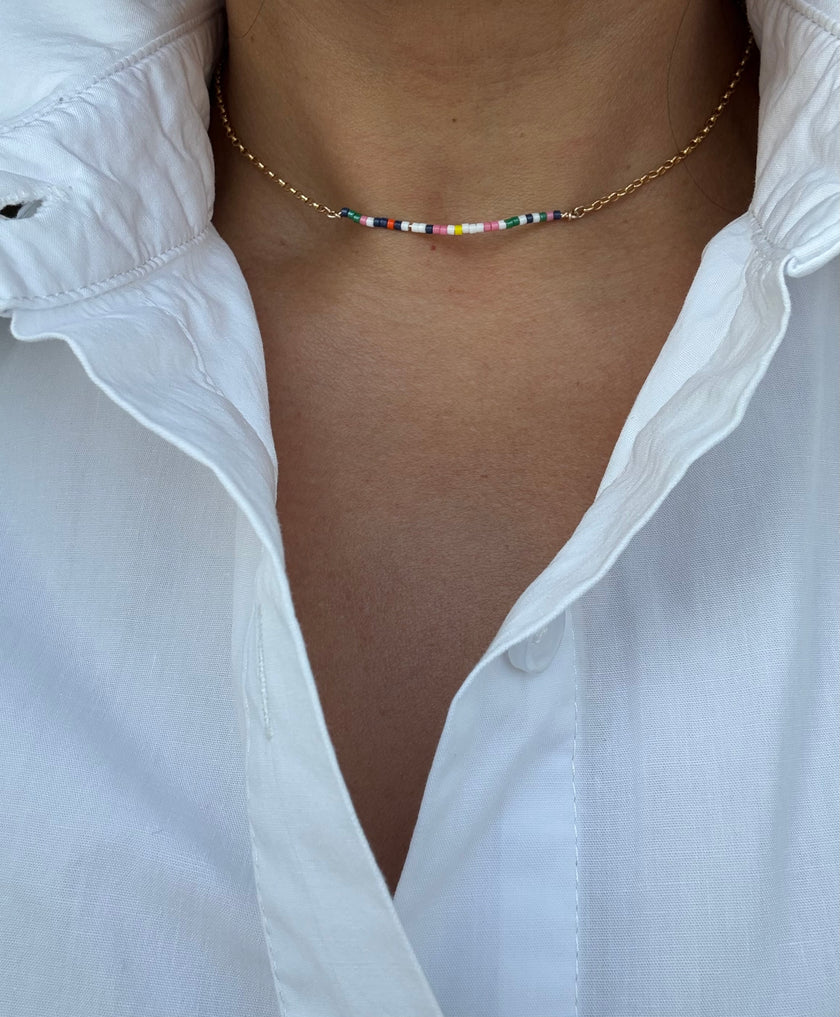 Summer Time Color Beaded Necklace